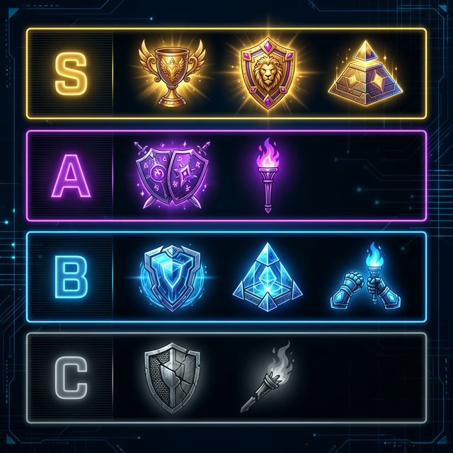 Decoration tier ranking infographic